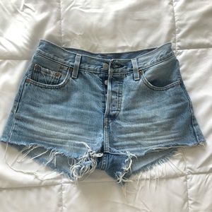 Levi’s 501 high rise jean shorts